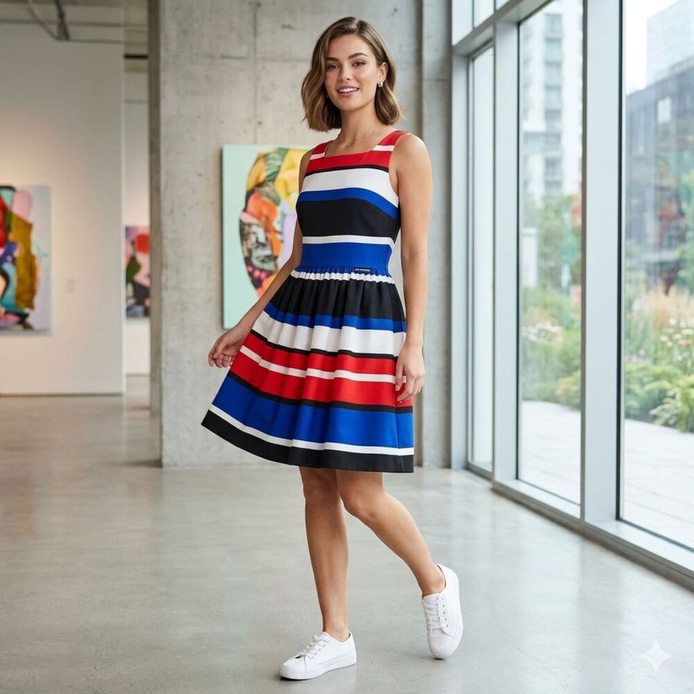 W by Worth Colorful Striped Dress